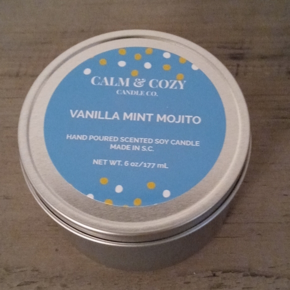 Vanilla Mint Mojito Soy Candle - Picture 3 of 3